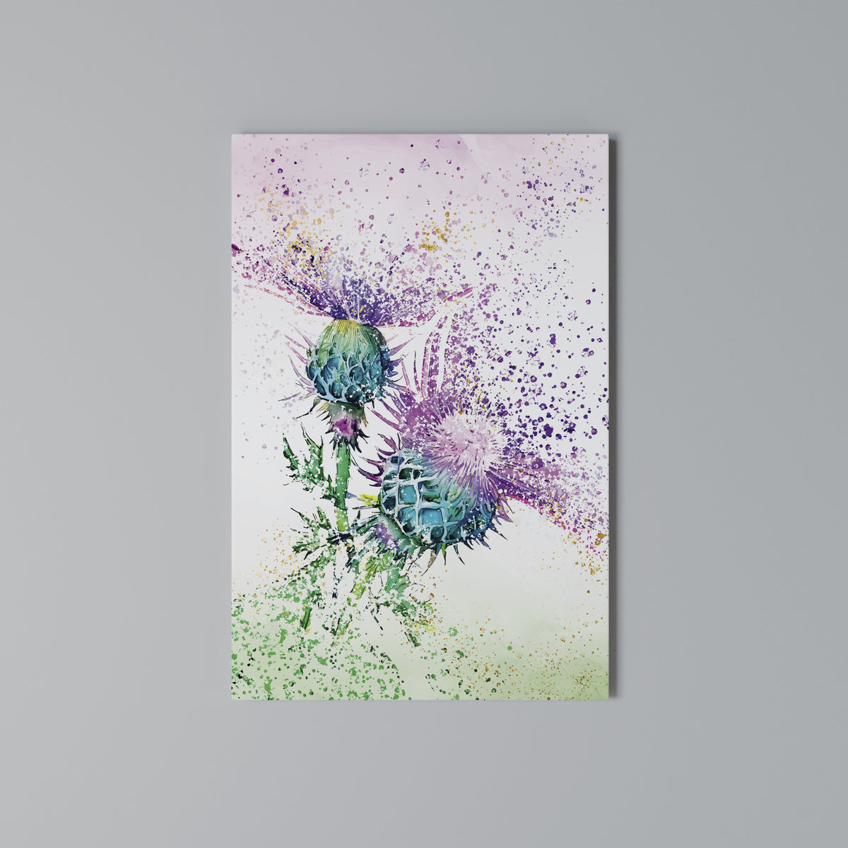 COLORFUL THISTLE DANCE Cuadro en lienzo vertical