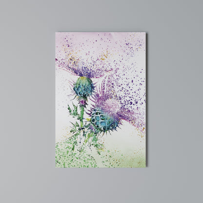 COLORFUL THISTLE DANCE Cuadro en lienzo vertical