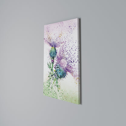 COLORFUL THISTLE DANCE Cuadro en lienzo vertical