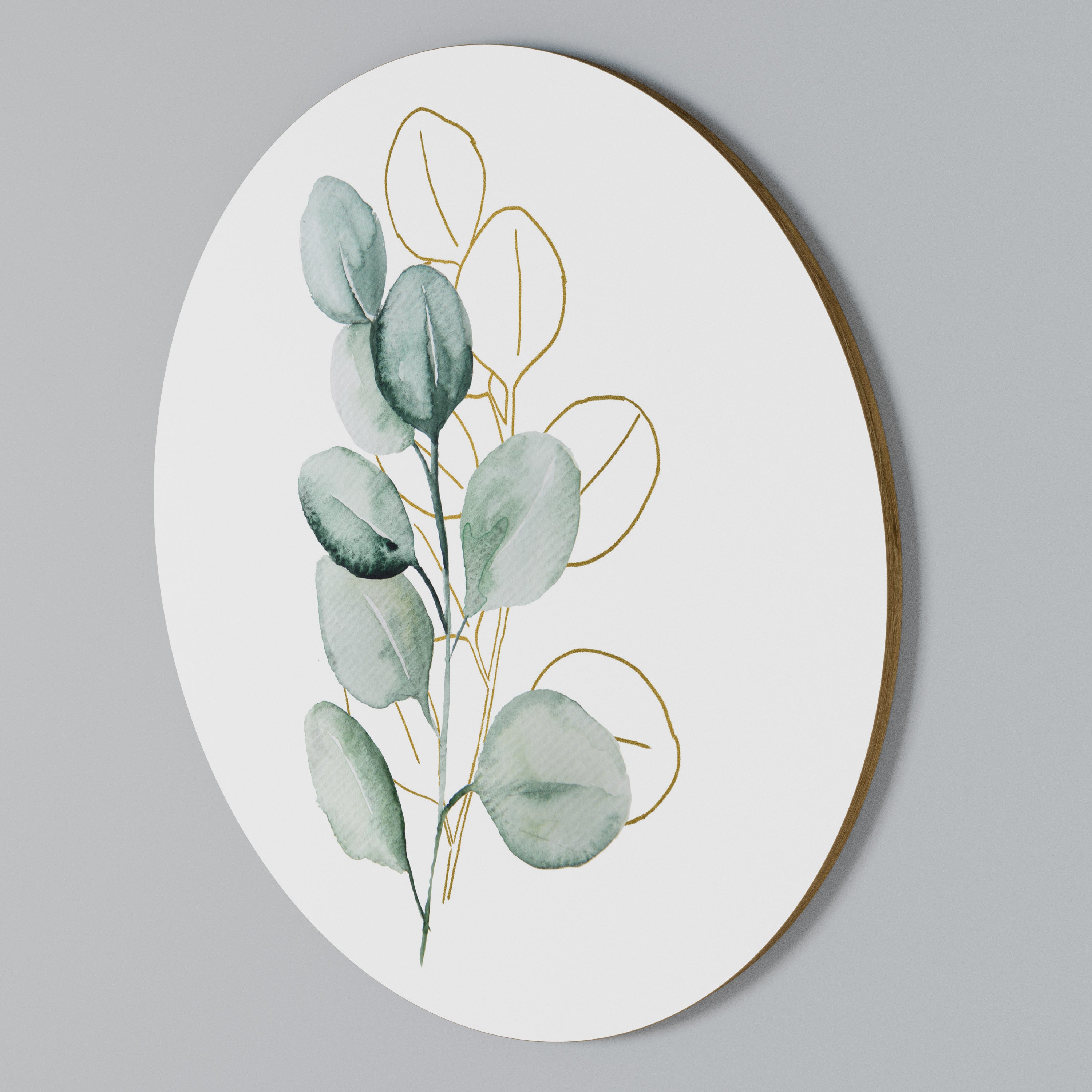 SILHOUETTES IN SOFT WATERS Round Wall Art