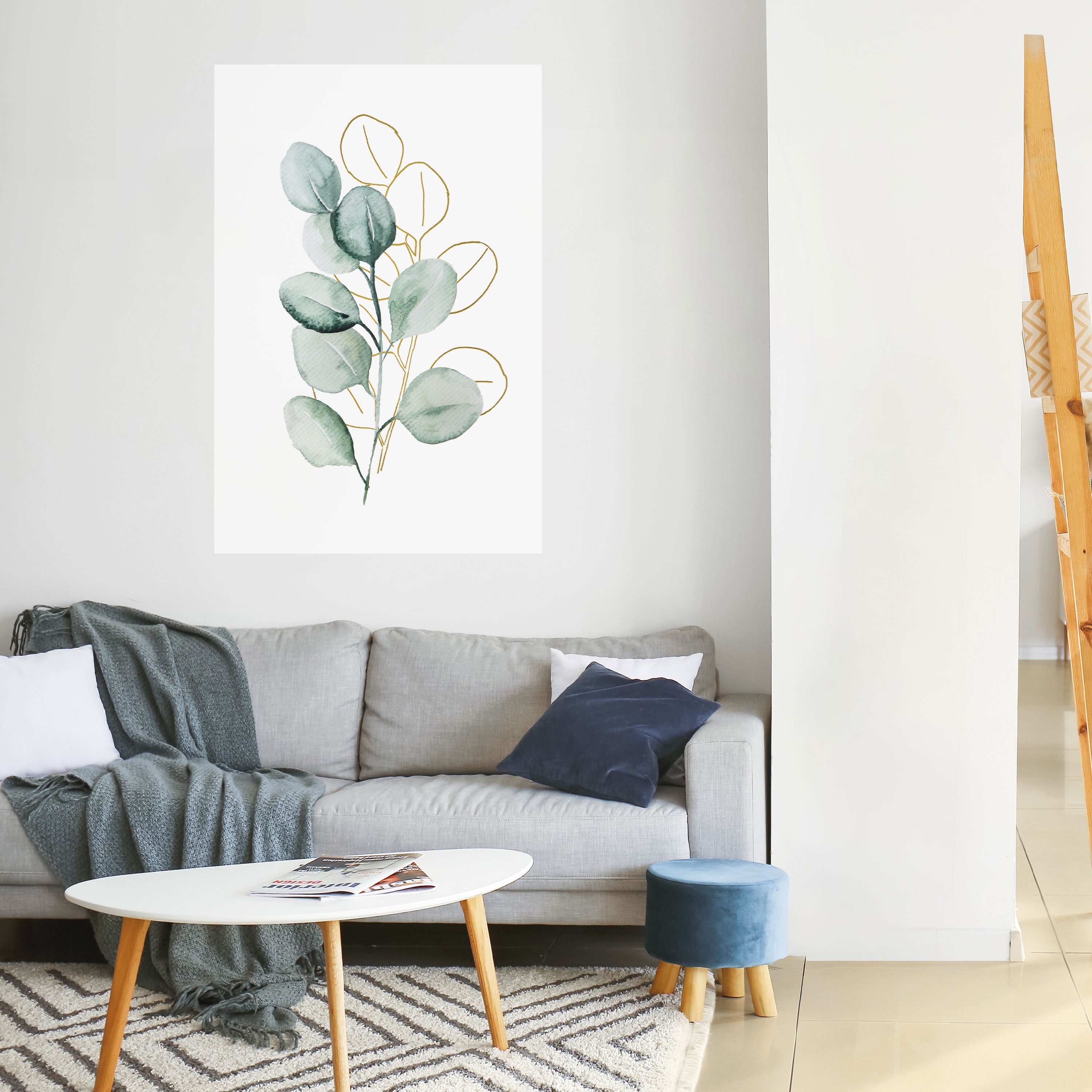 SILHOUETTES IN SOFT WATERS Peel and Stick Vertical Poster