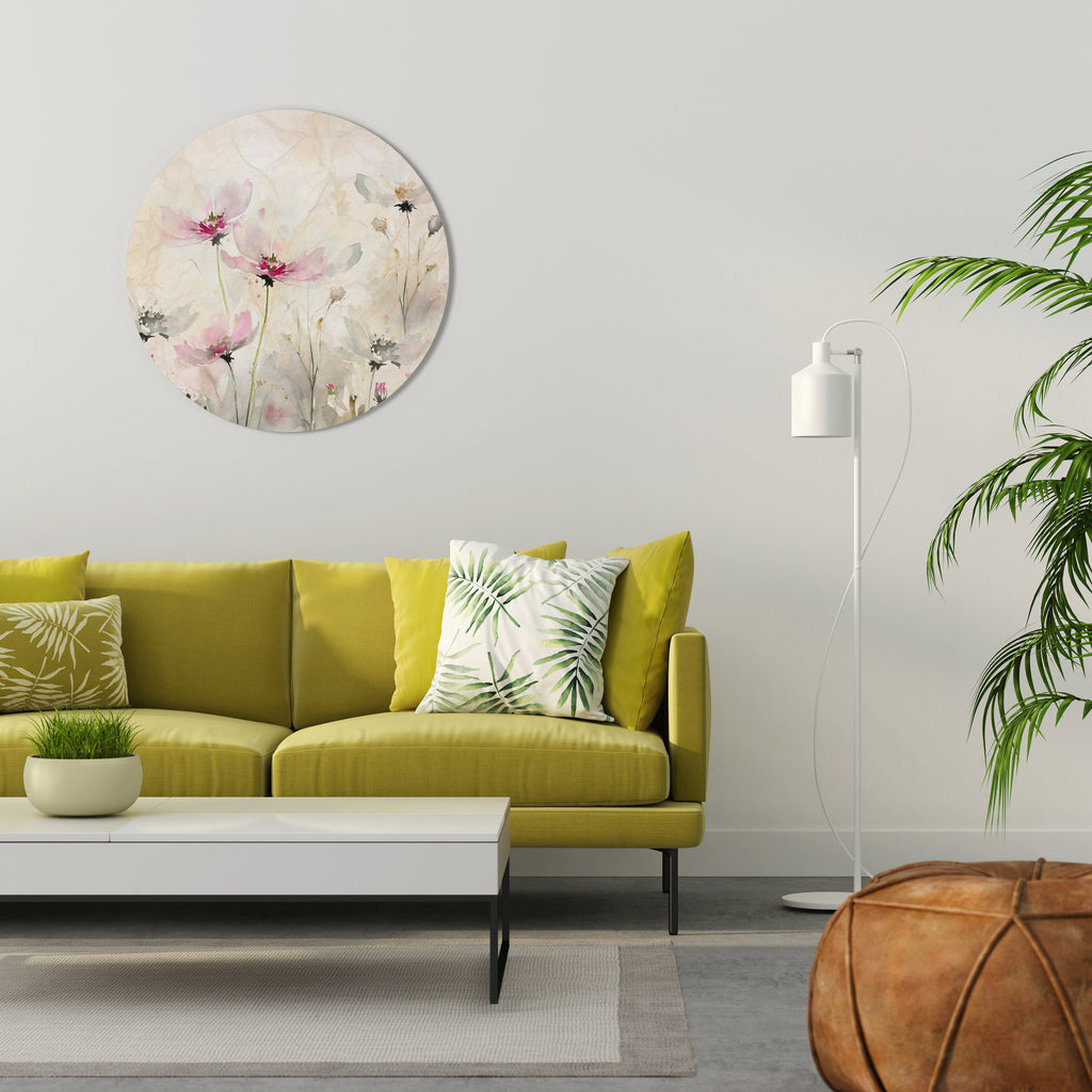 PAINTED LIGHTNESS Round Wall Art