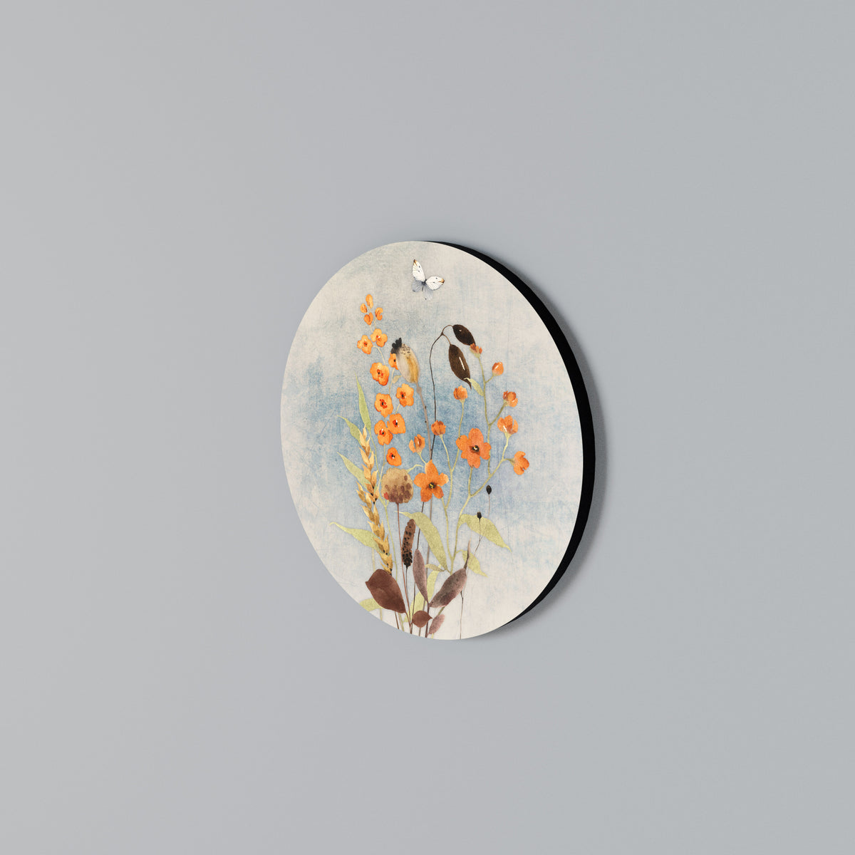 WHISPERS OF WILDFLOWERS Arte de pared redondo