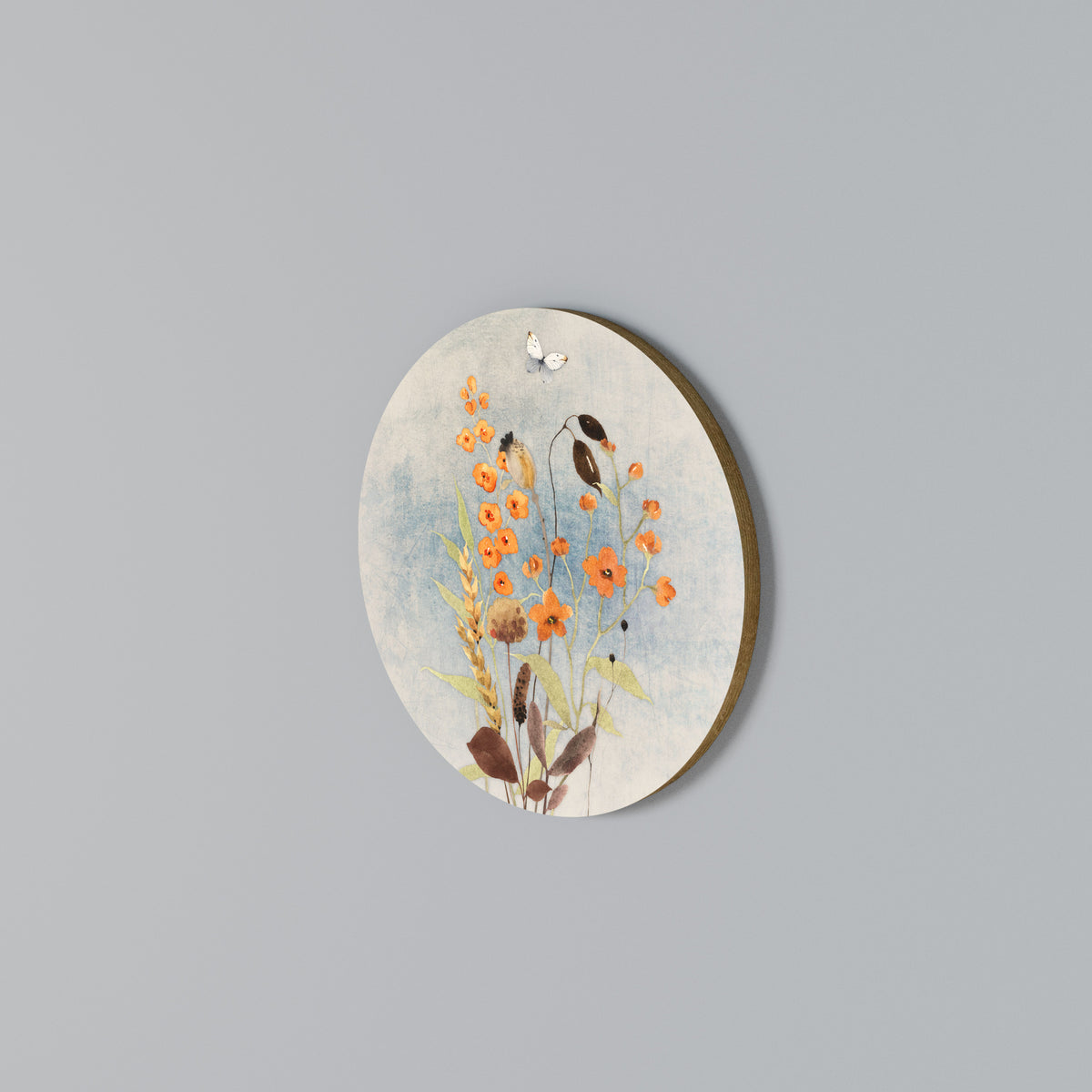 WHISPERS OF WILDFLOWERS Arte de pared redondo