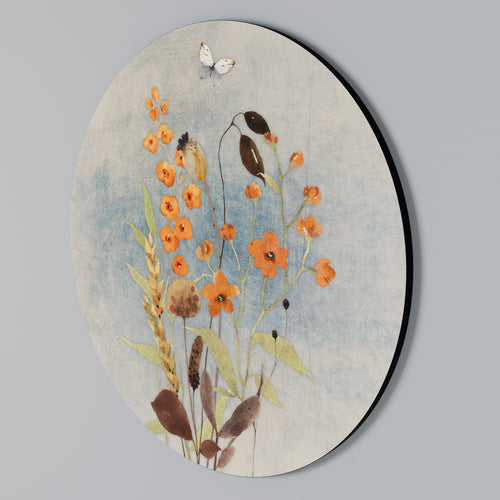 WHISPERS OF WILDFLOWERS Round Wall Art