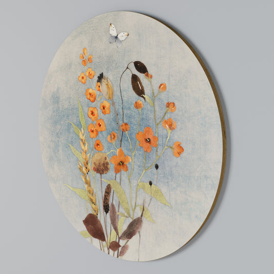 WHISPERS OF WILDFLOWERS Round Wall Art