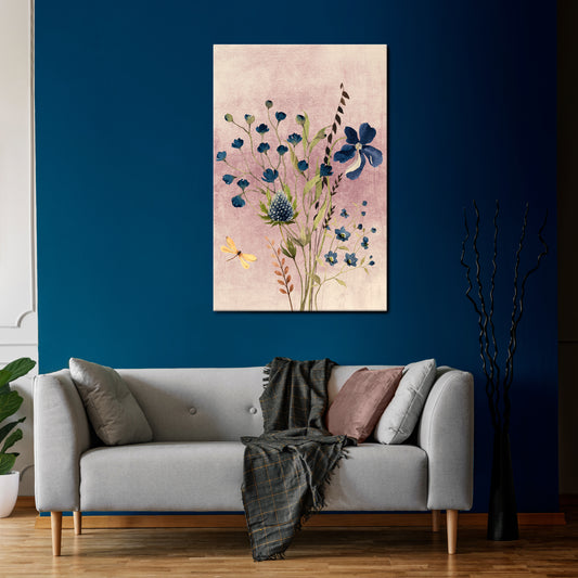 CORNFLOWER REVERIE Cuadro en lienzo vertical
