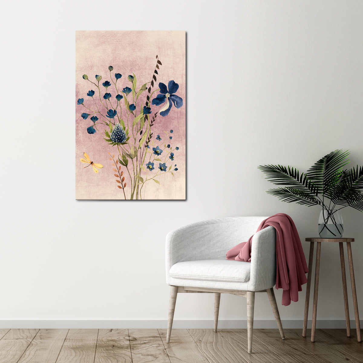 CORNFLOWER REVERIE Cuadro en lienzo vertical