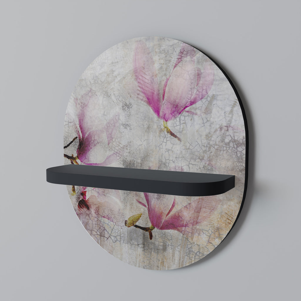 Estantería de arte ovalada Magnolia Impresionante en acabado negro