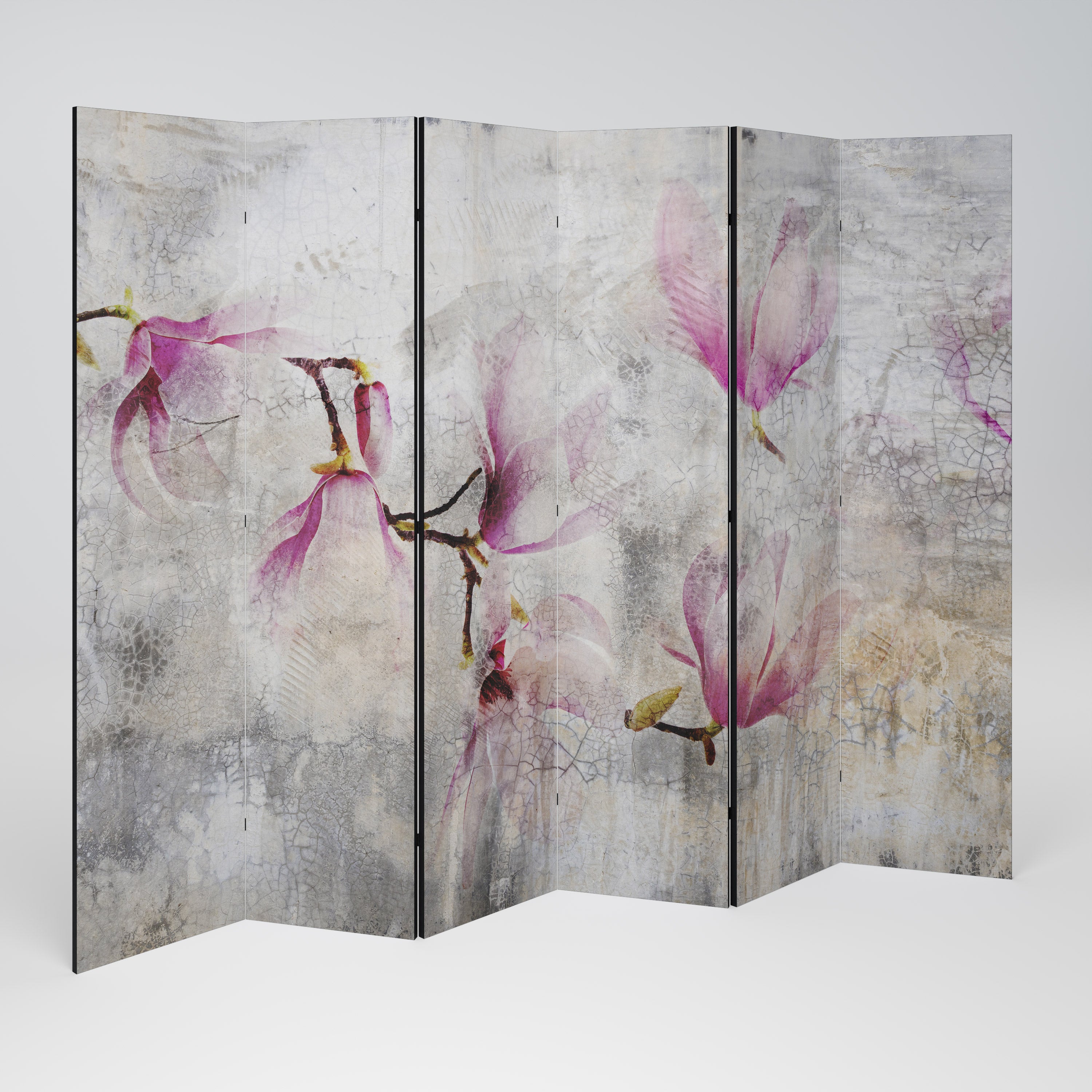 Biombo decorativo de 6 paneles ASTONISHING MAGNOLIA
