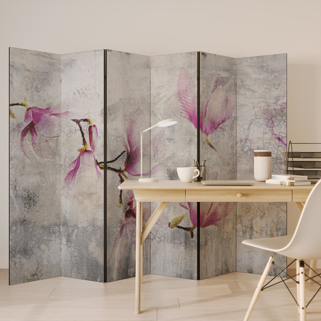 Biombo decorativo de 6 paneles ASTONISHING MAGNOLIA