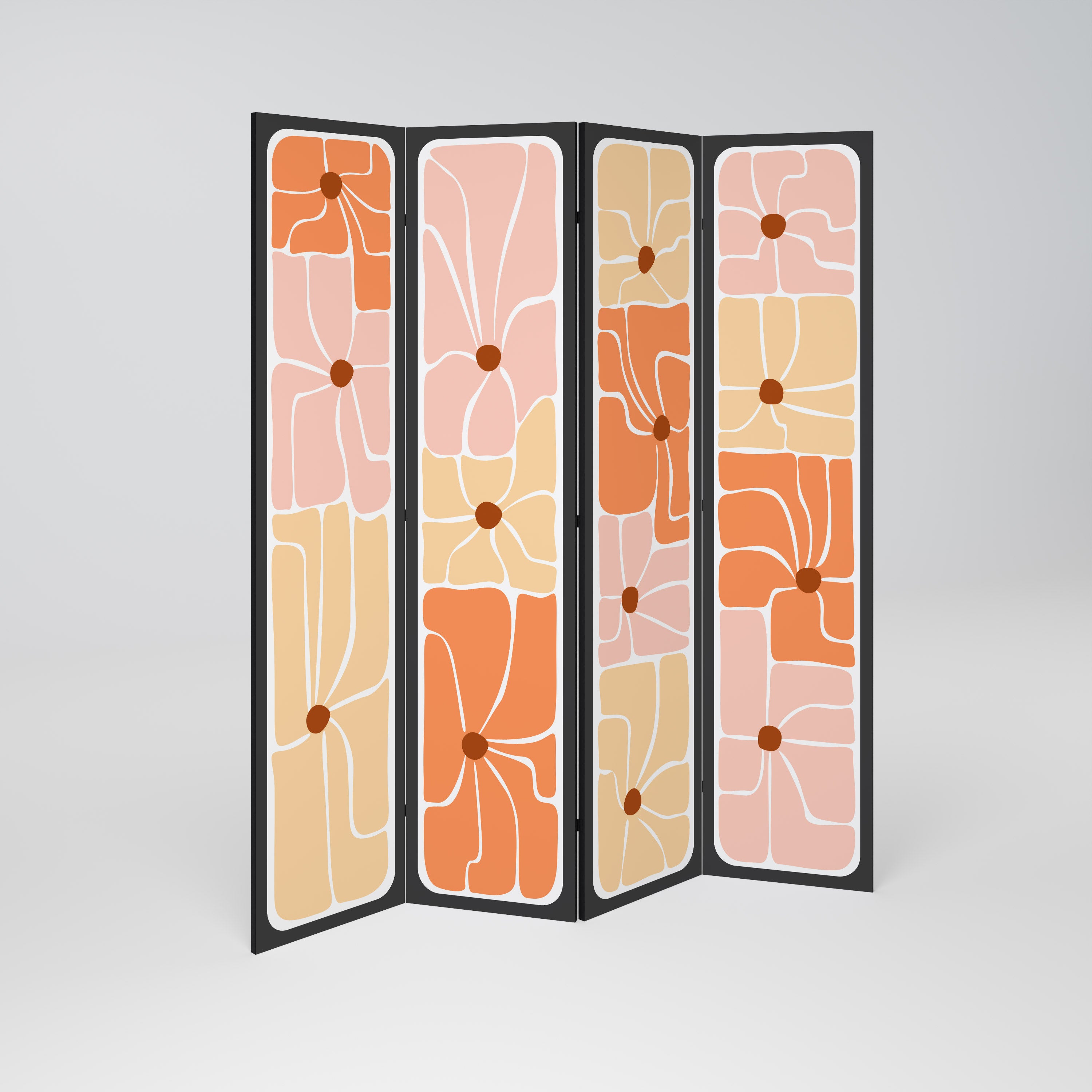 FINE CURRENTS Decorative 4-Panel Room Divider