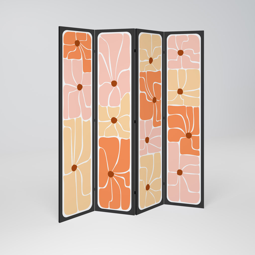 Biombo decorativo de 4 paneles FINE CURRENTS