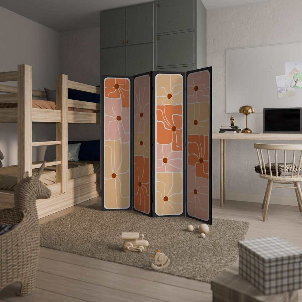 FINE CURRENTS Biombo de 4 paneles