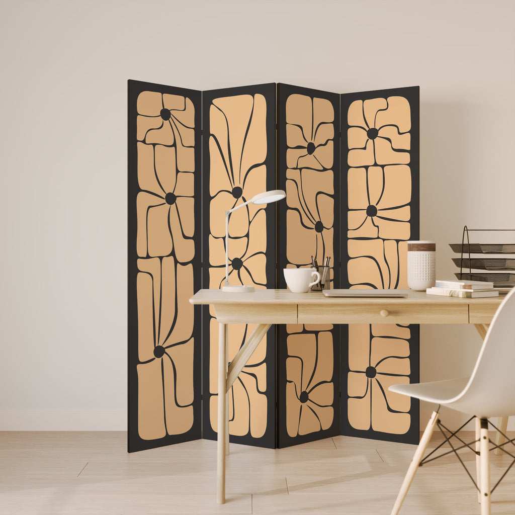 TRANQUIL CURRENTS Biombo de 4 paneles