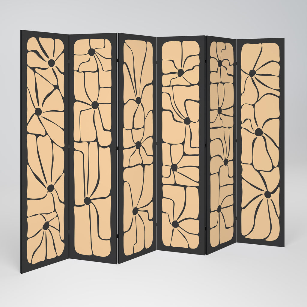 TRANQUIL CURRENTS Decorative 6-Panel Room Divider