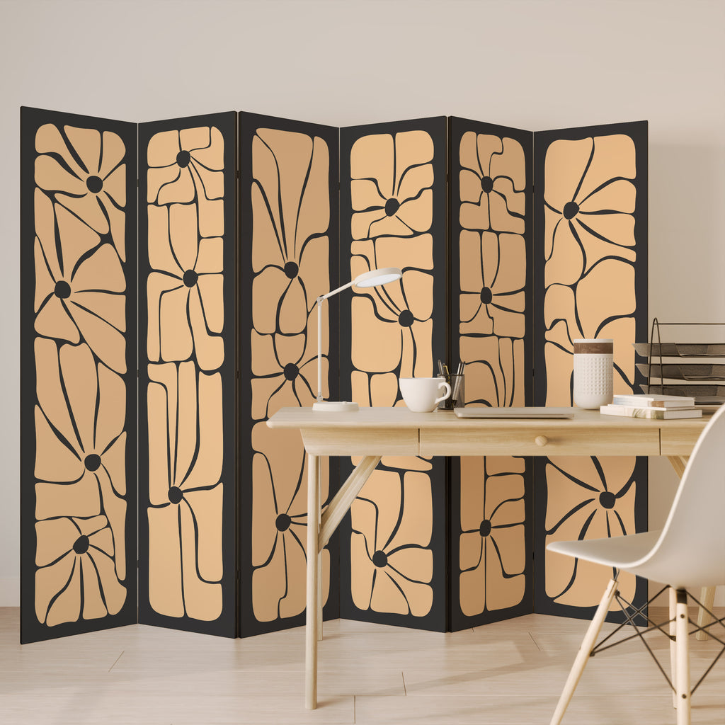 TRANQUIL CURRENTS Decorative 6-Panel Room Divider