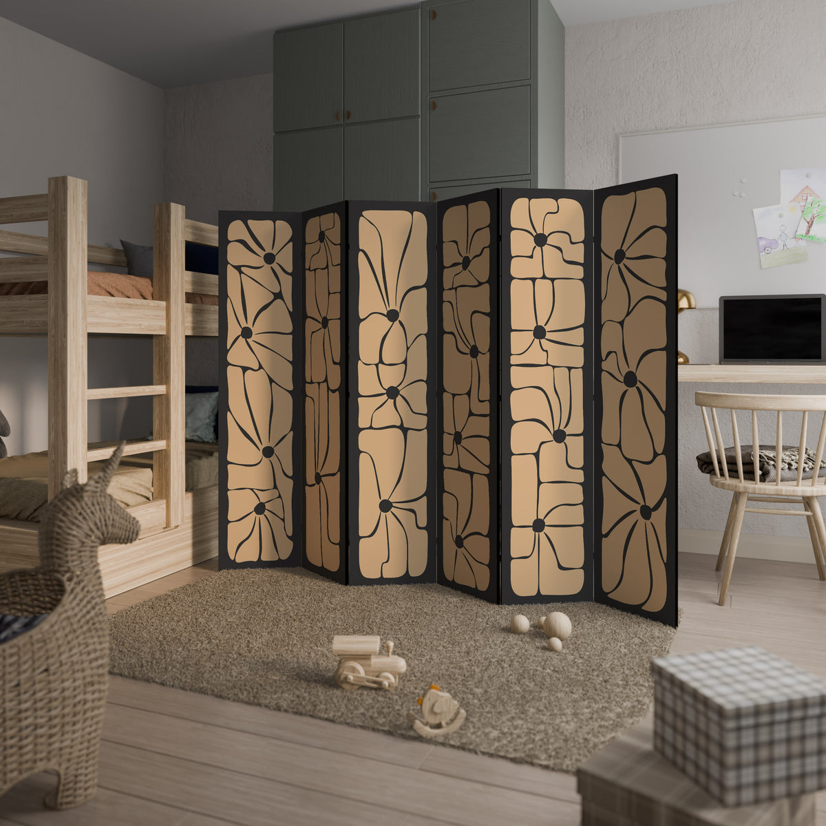 TRANQUIL CURRENTS 6-Panel Room Divider