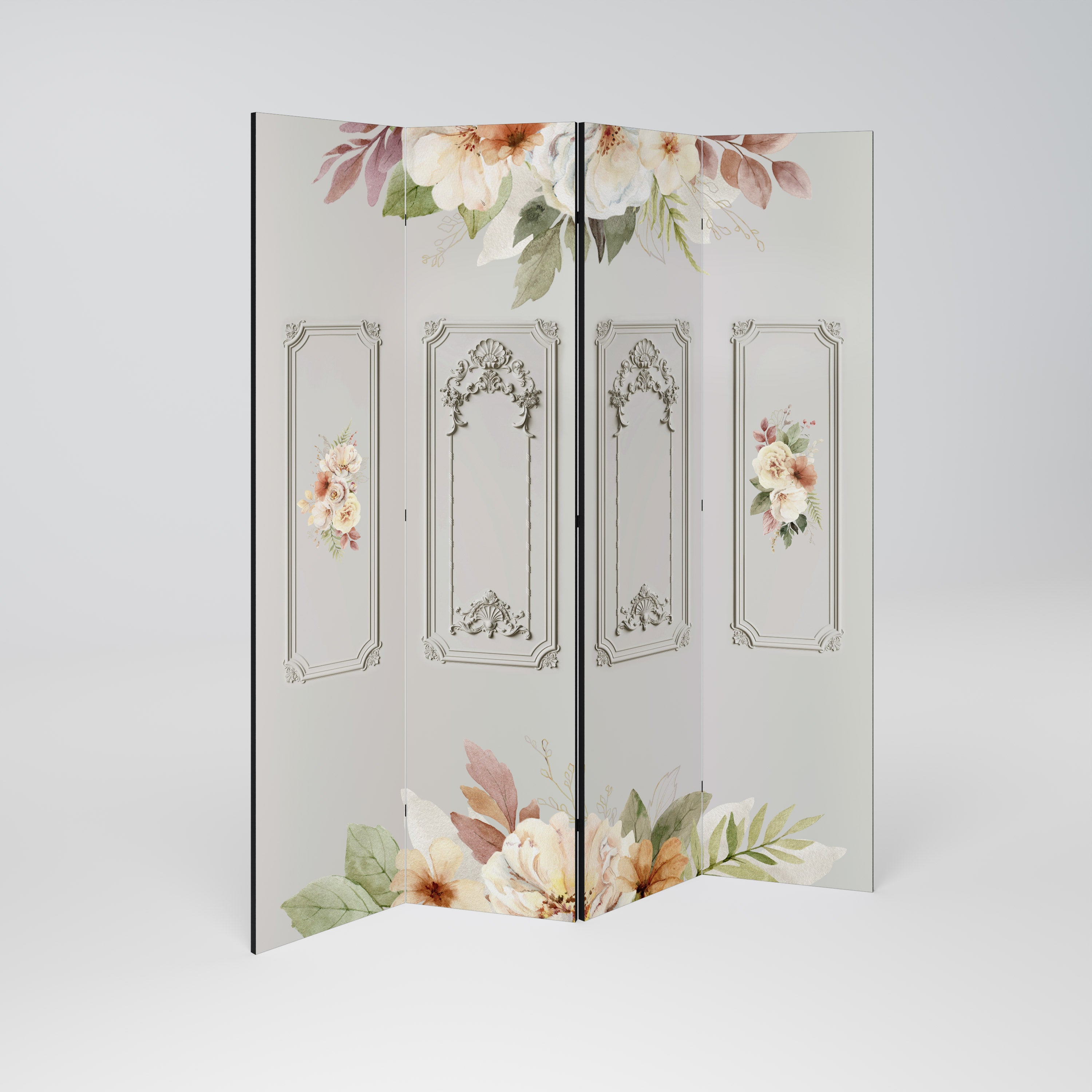 ELEGANT SHIELD Decorative 4-Panel Room Divider