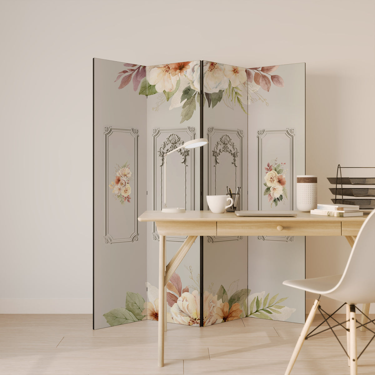 ELEGANT SHIELD Biombo de 4 paneles