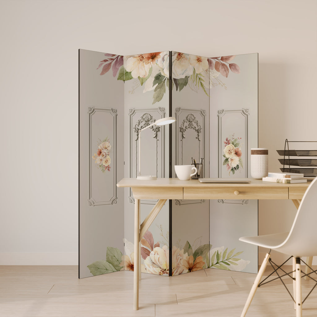ELEGANT SHIELD Decorative 4-Panel Room Divider