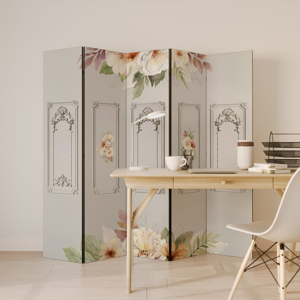 Biombo decorativo de 5 paneles ELEGANT SHIELD