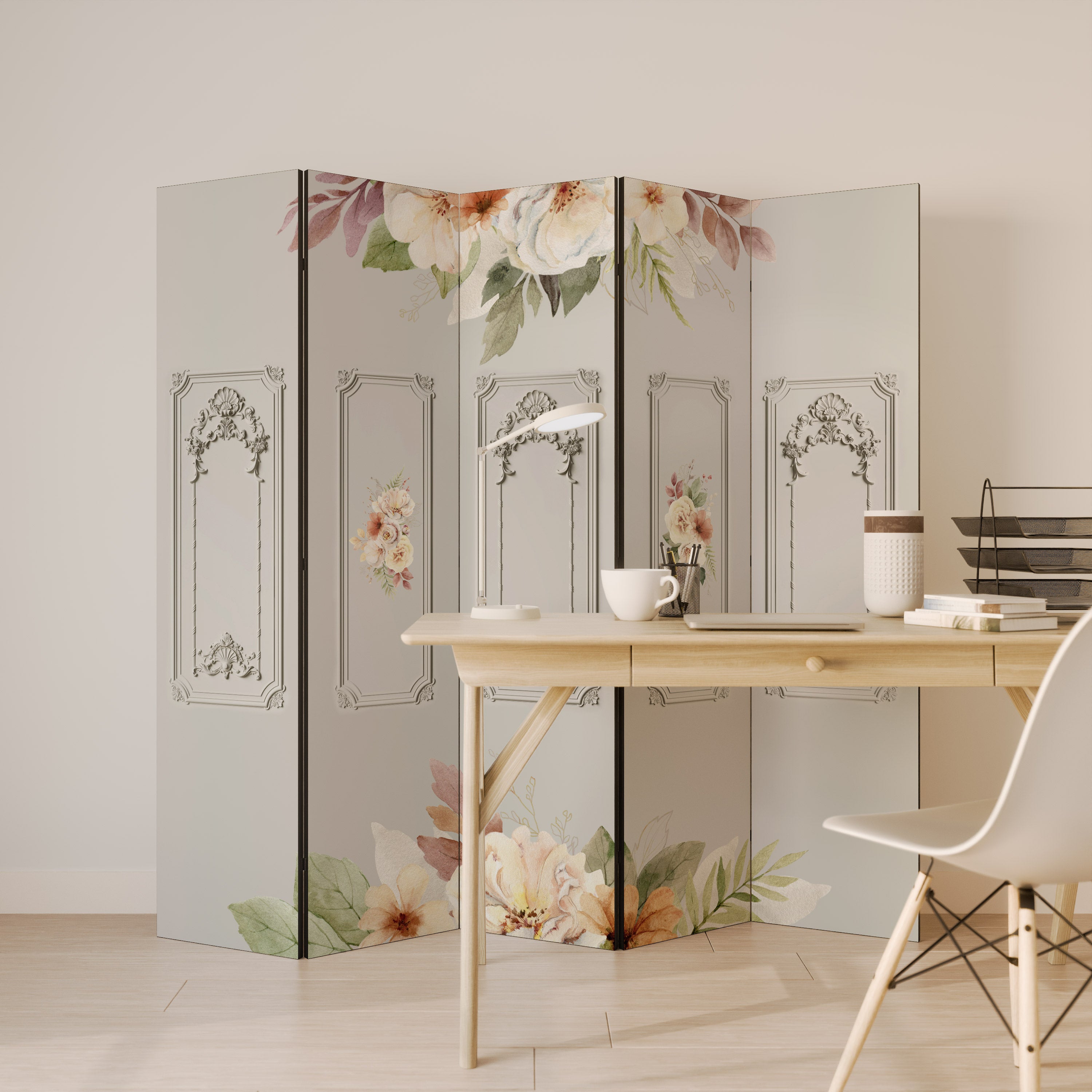 ELEGANT SHIELD Decorative 5-Panel Room Divider