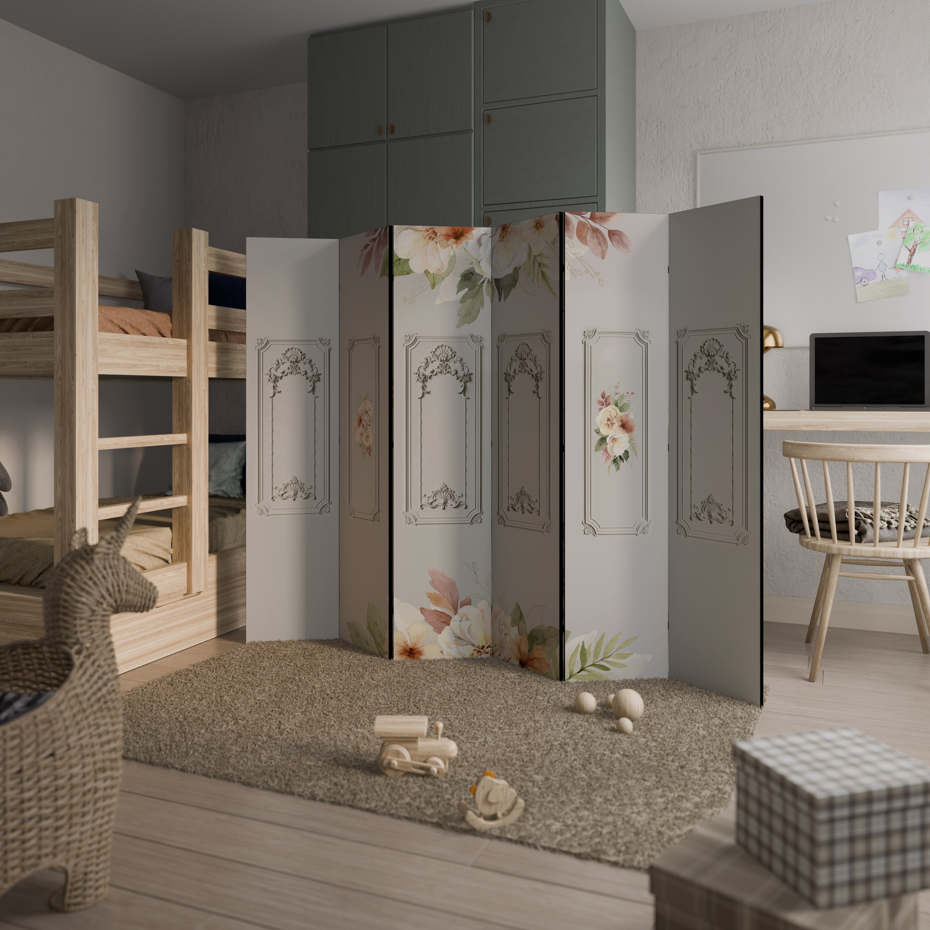 ELEGANT SHIELD Decorative 6-Panel Room Divider