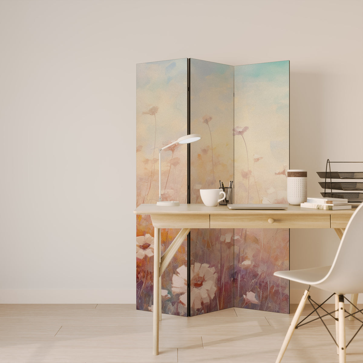BREEZE OF COLORS Biombo de 3 paneles