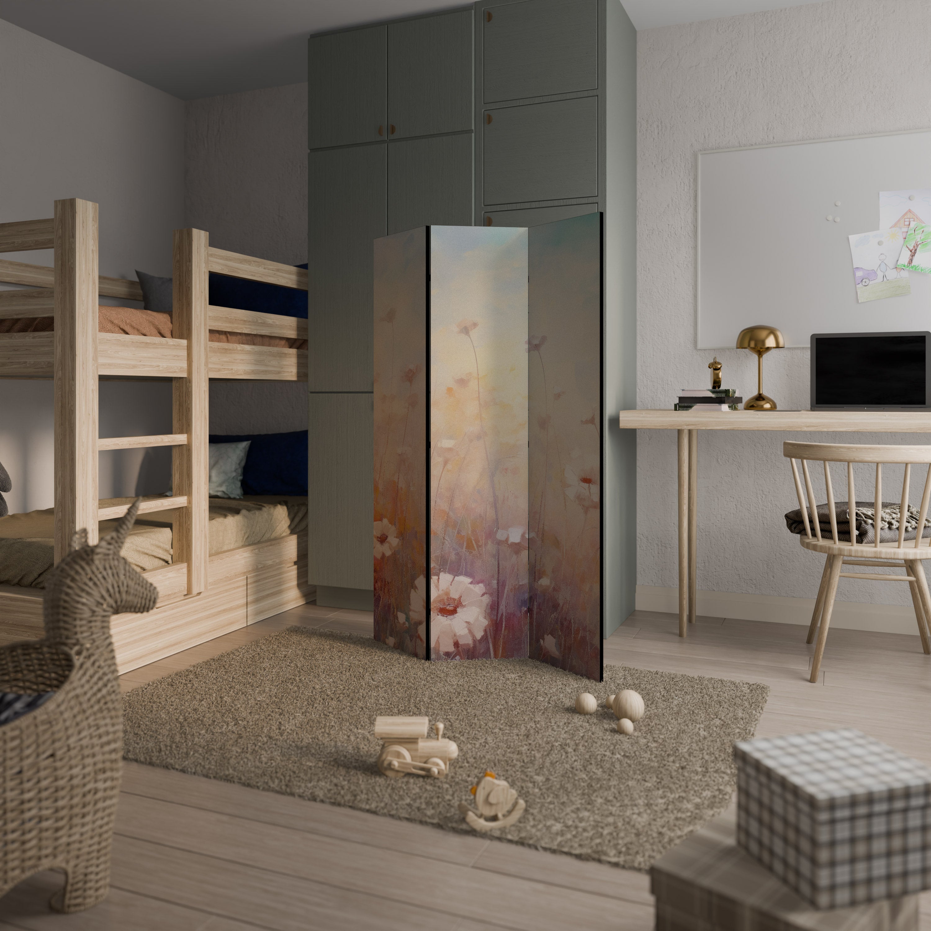 BREEZE OF COLORS Decorative 3-Panel Room Divider