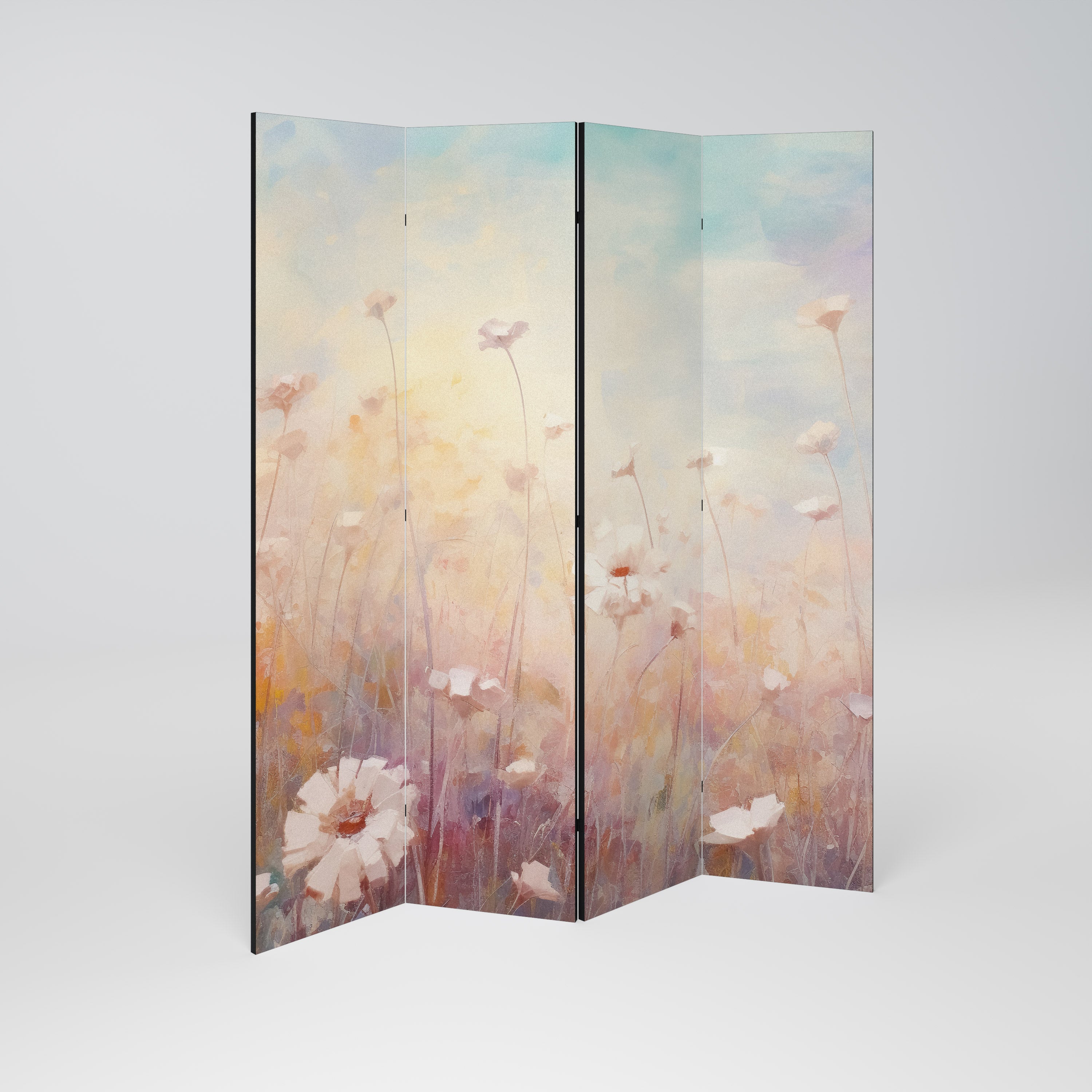 BREEZE OF COLORS Decorative 4-Panel Room Divider