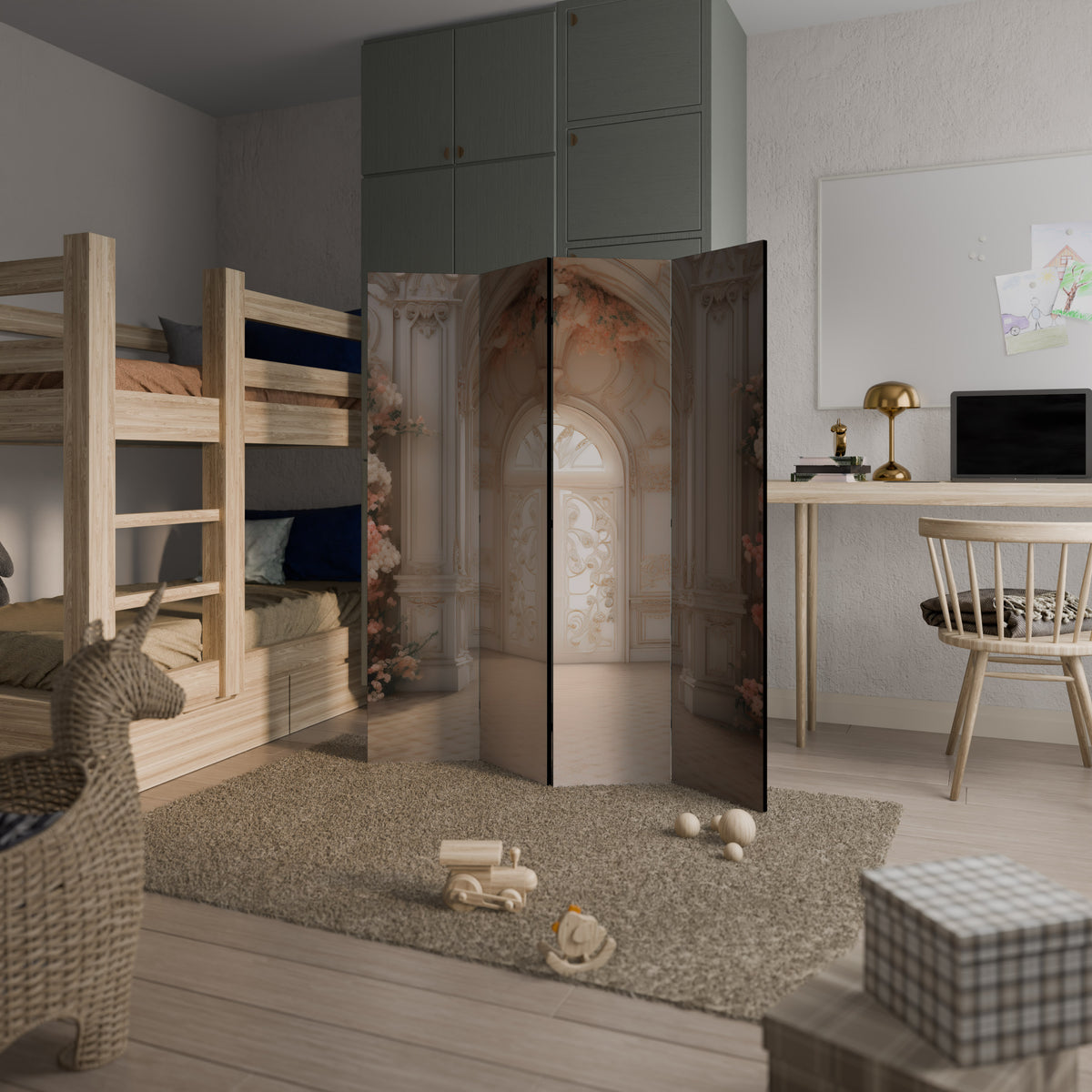 VIVID DREAMSCAPE DOORS Biombo de 4 paneles