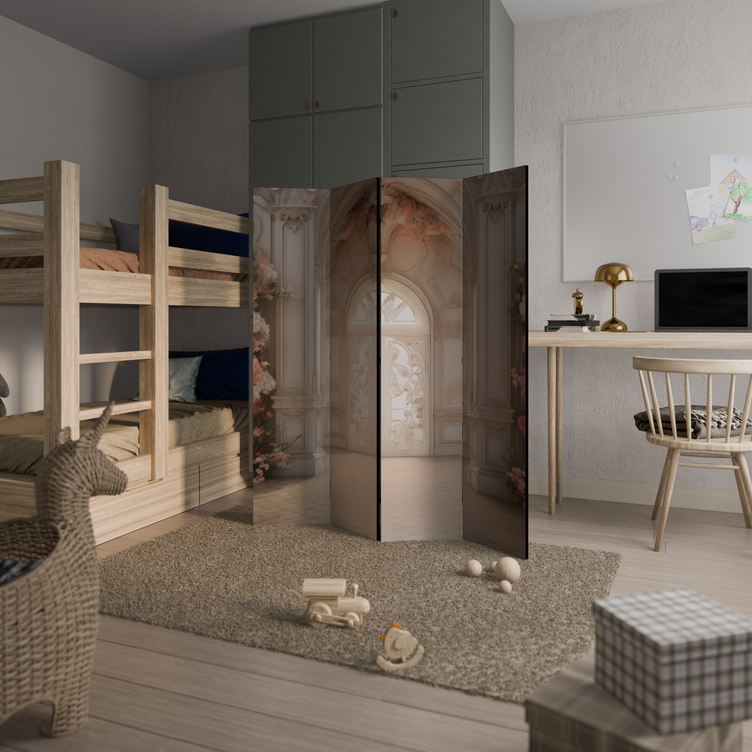 VIVID DREAMSCAPE DOORS Biombo de 4 paneles