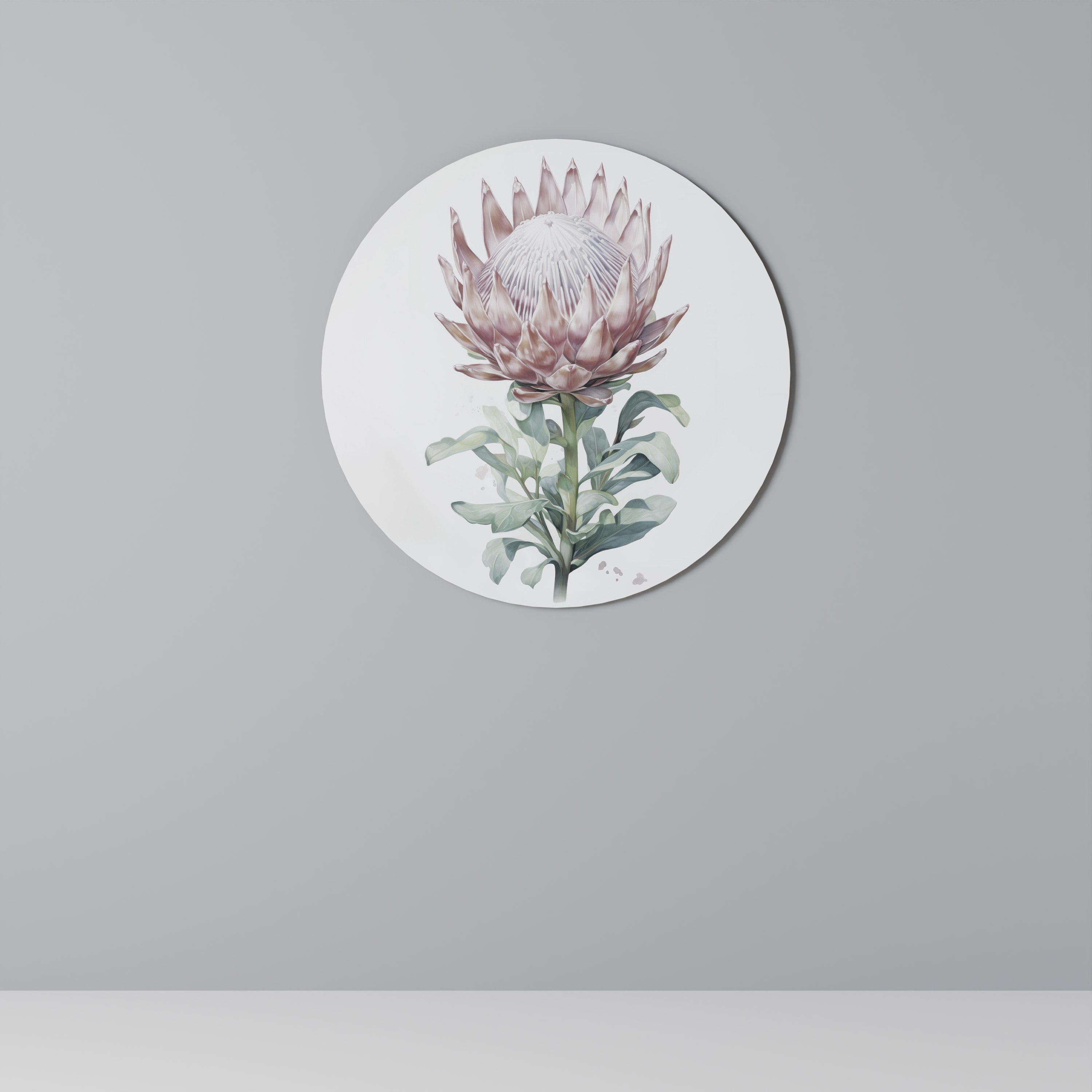 Arte de pared redondo ROYAL PROTEA