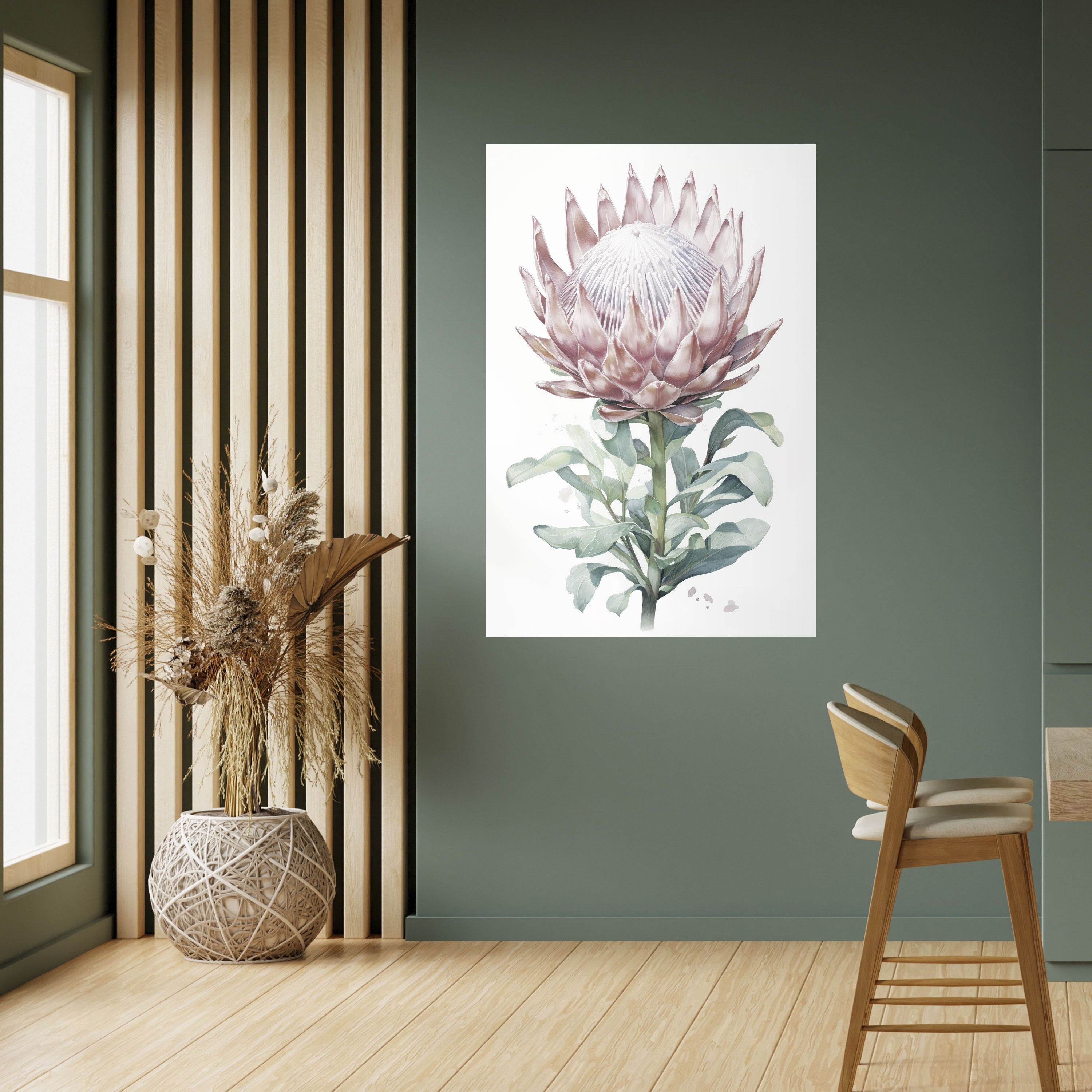 Póster vertical autoadhesivo ROYAL PROTEA
