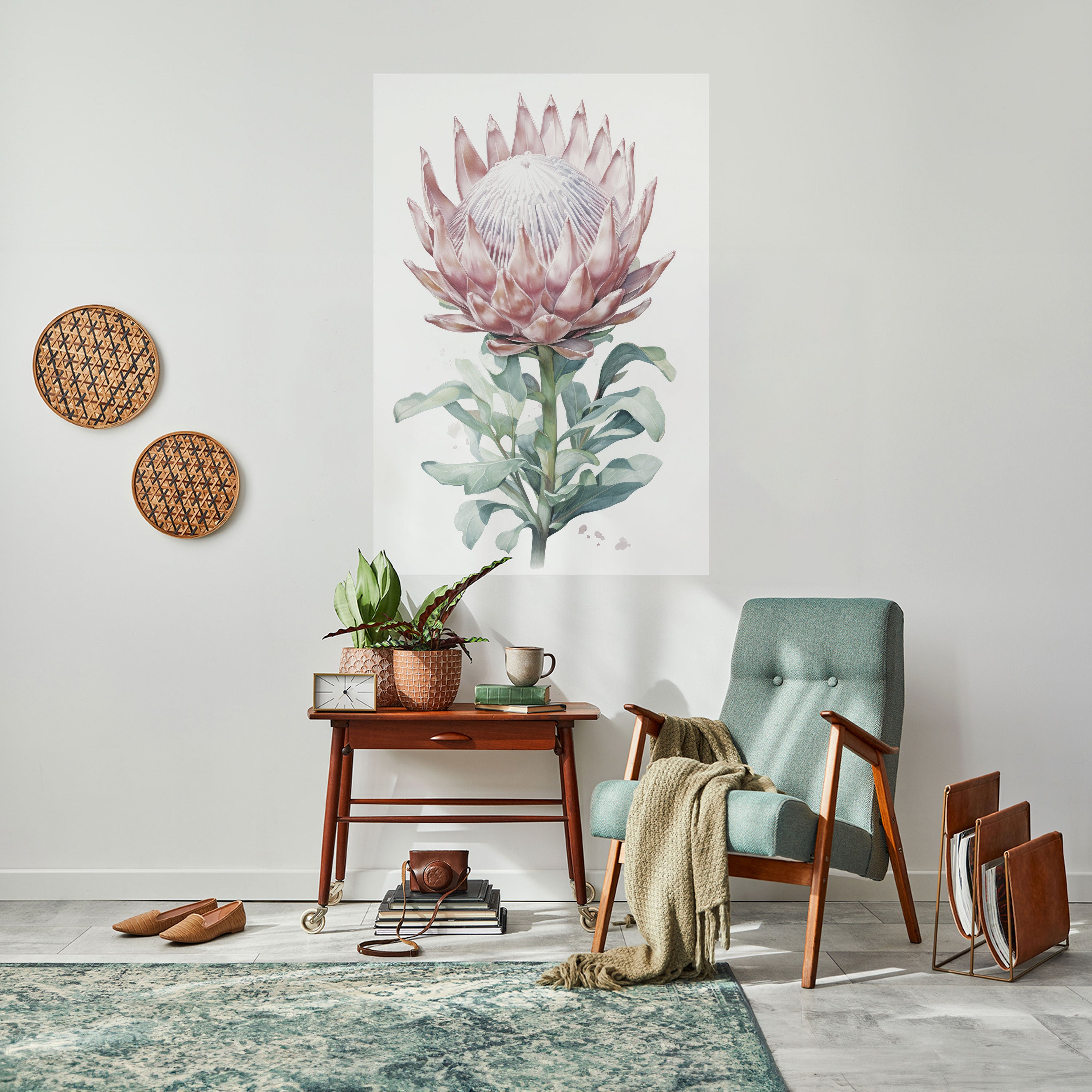 Póster vertical autoadhesivo ROYAL PROTEA