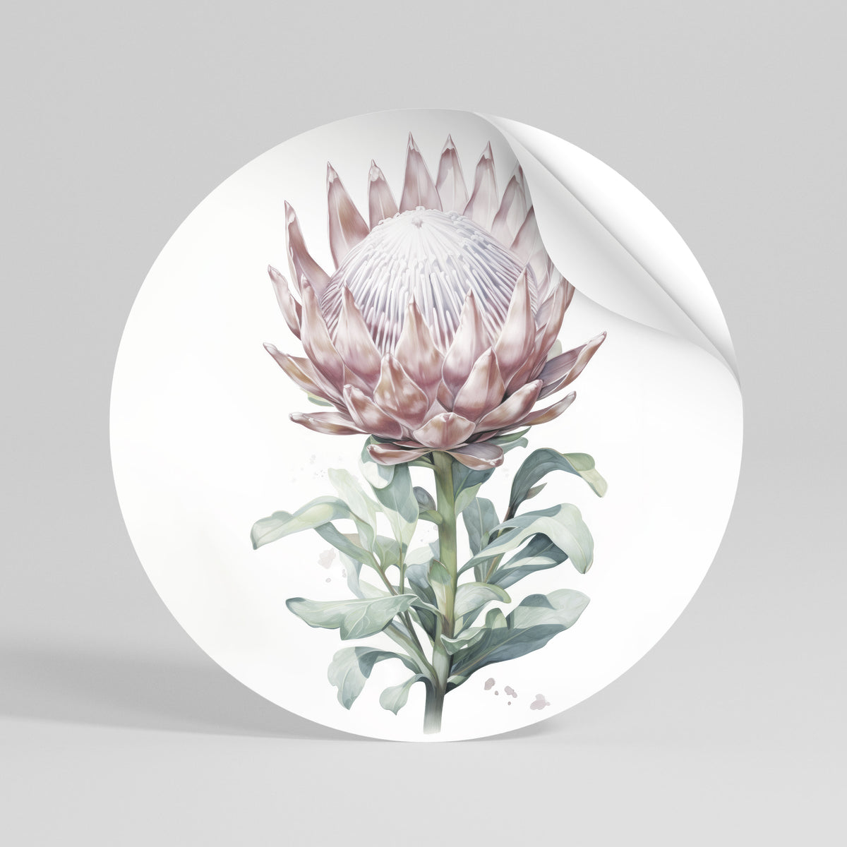 ROYAL PROTEA Peel and Stick Round Sticker