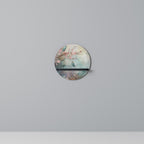 CHERRY BIRDSONG Round Art Shelf In Black Finish