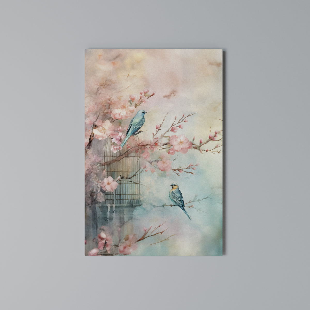 CHERRY BIRDSONG Vertical Canvas Print