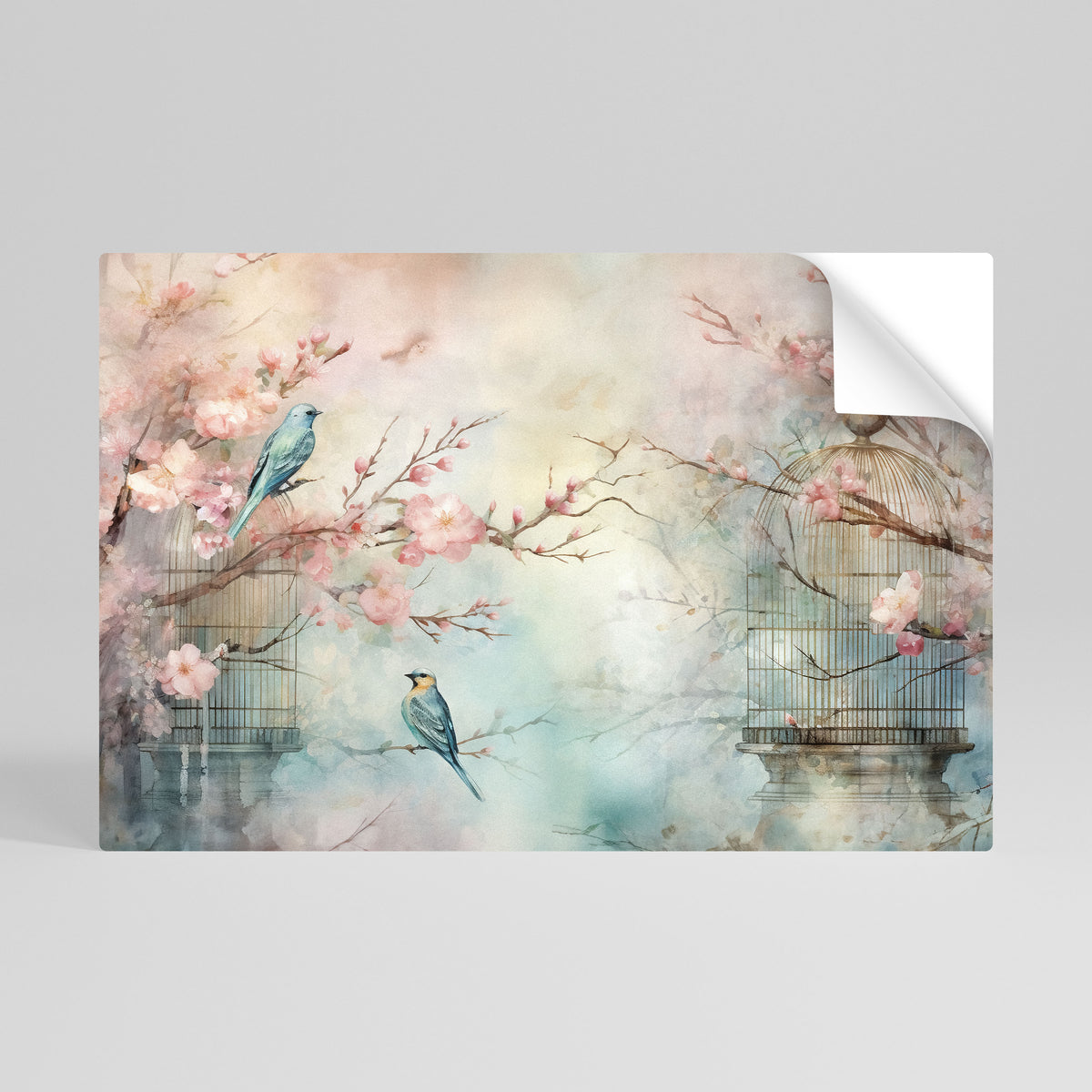 CHERRY BIRDSONG Póster adhesivo horizontal