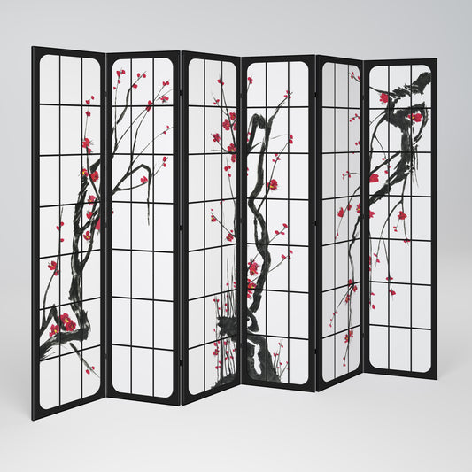 JAPANESE BLOSSOMS Biombo de 6 paneles