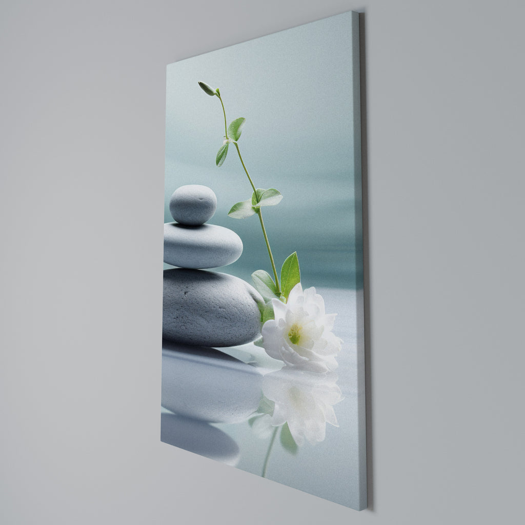 TRANQUIL STONE BALANCE Cuadro en lienzo vertical