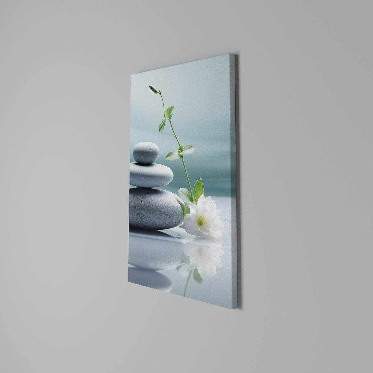 TRANQUIL STONE BALANCE Cuadro en lienzo vertical