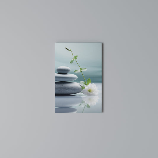 TRANQUIL STONE BALANCE Cuadro en lienzo vertical