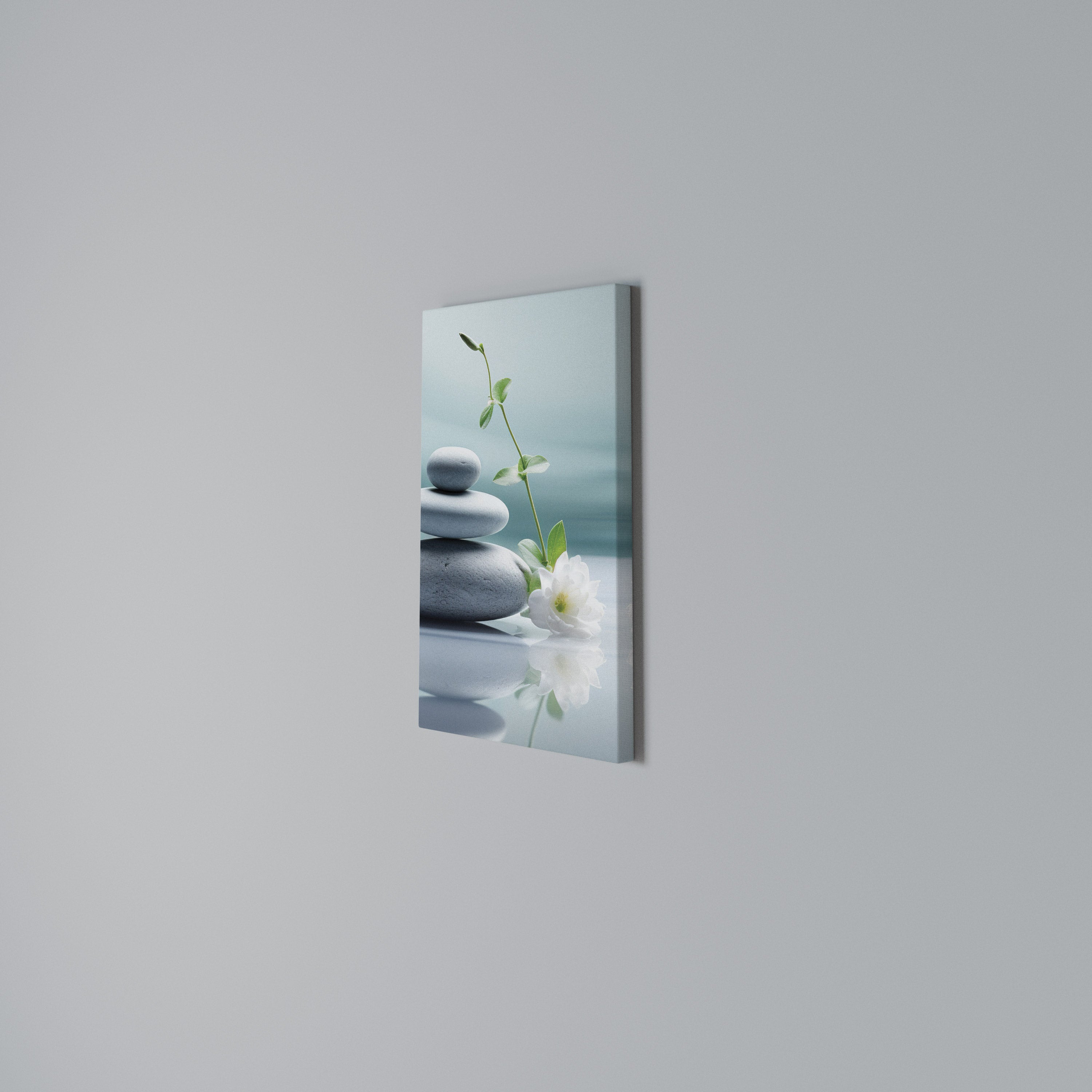 TRANQUIL STONE BALANCE Vertical Canvas Print