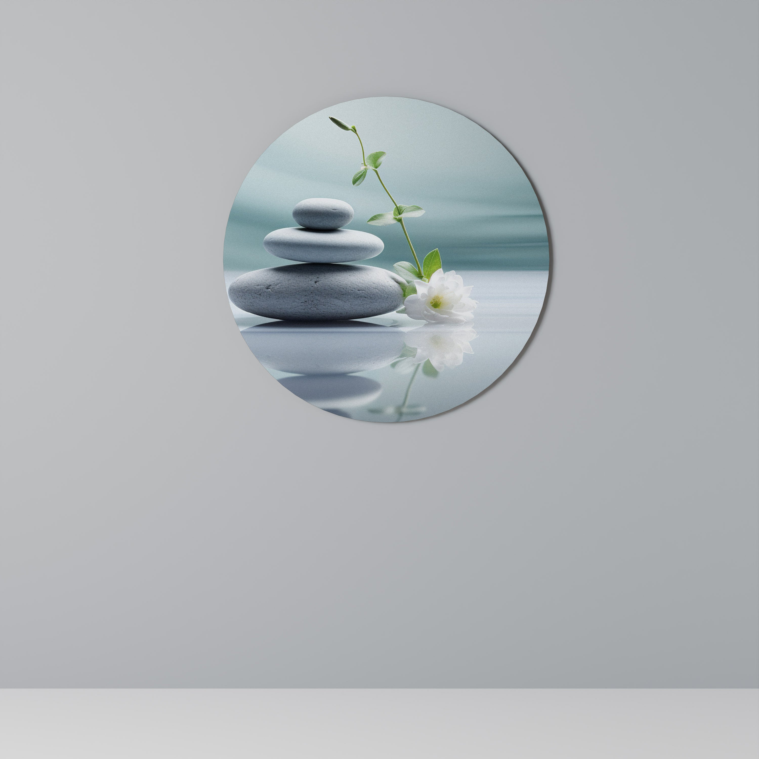 Arte de pared redondo TRANQUIL STONE BALANCE