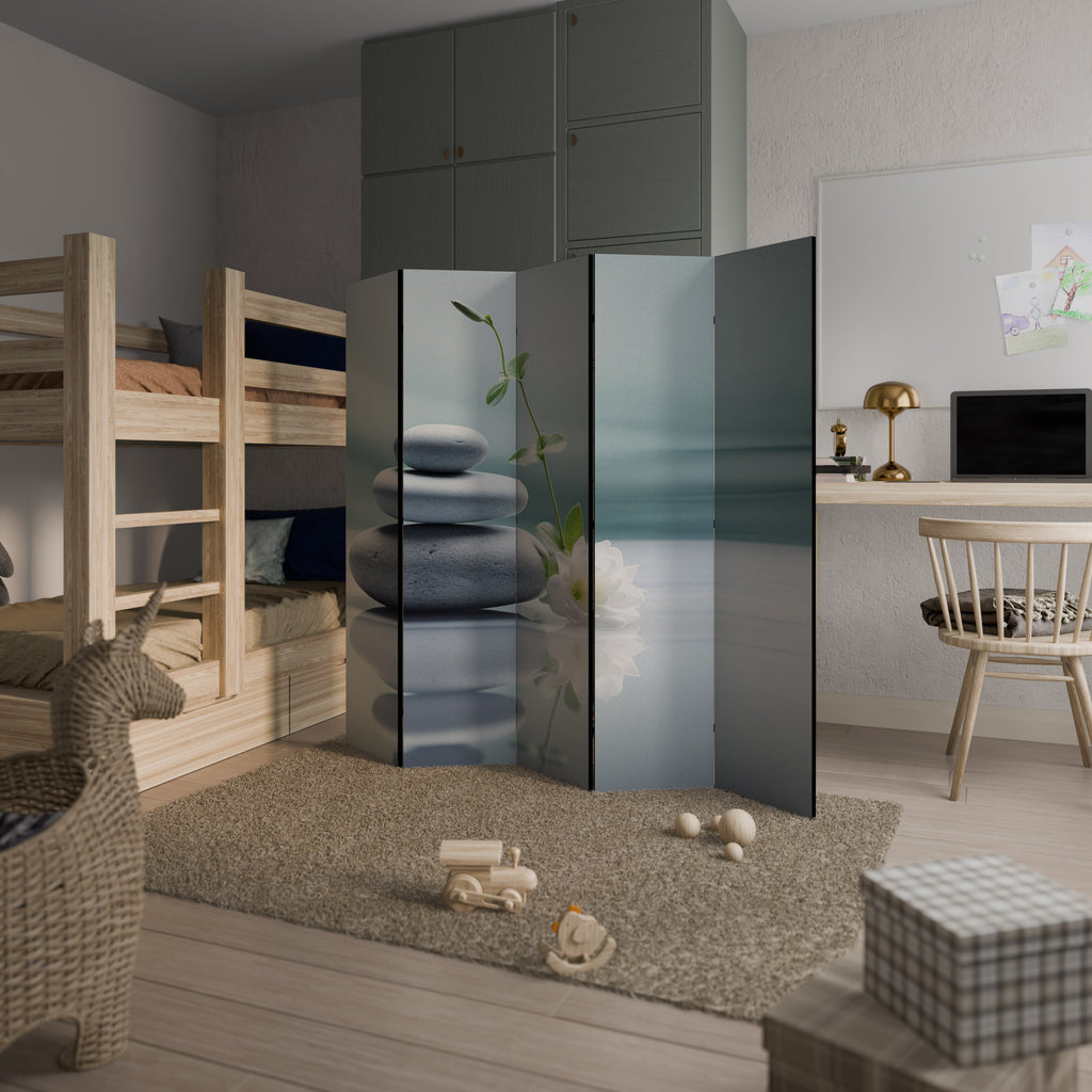 TRANQUIL STONE BALANCE Biombo de 5 paneles