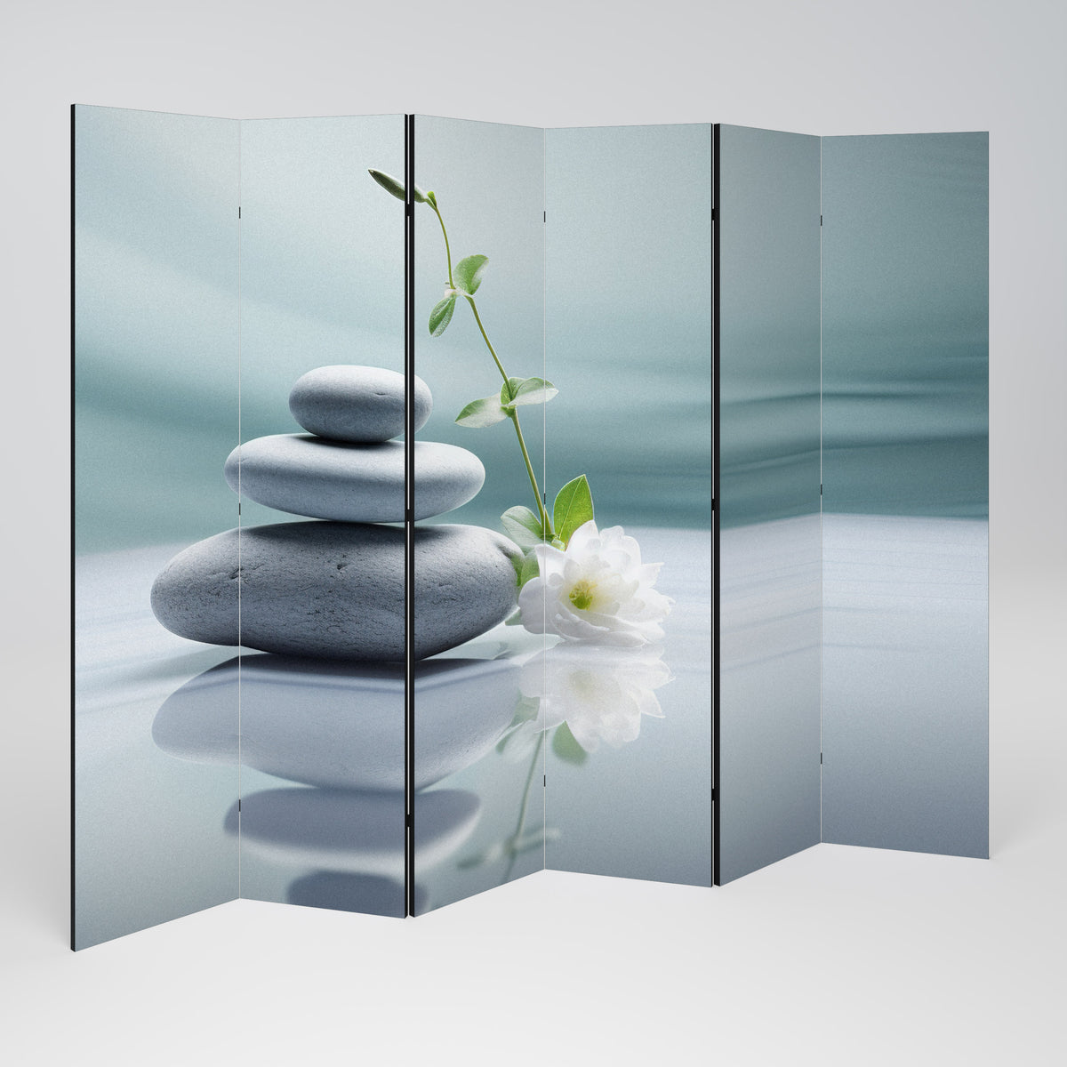 TRANQUIL STONE BALANCE Biombo de 6 paneles