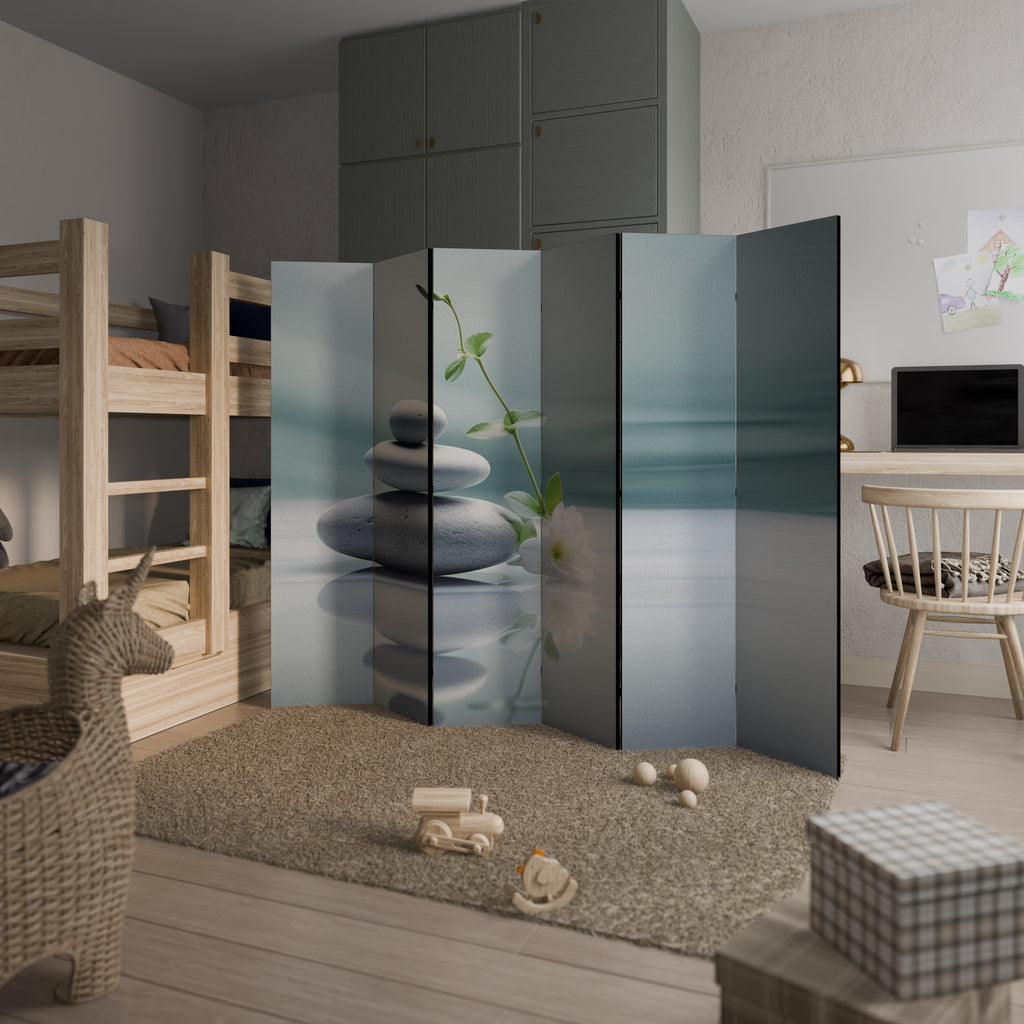 TRANQUIL STONE BALANCE 6-Panel Room Divider