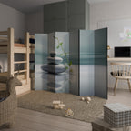 TRANQUIL STONE BALANCE 6-Panel Room Divider